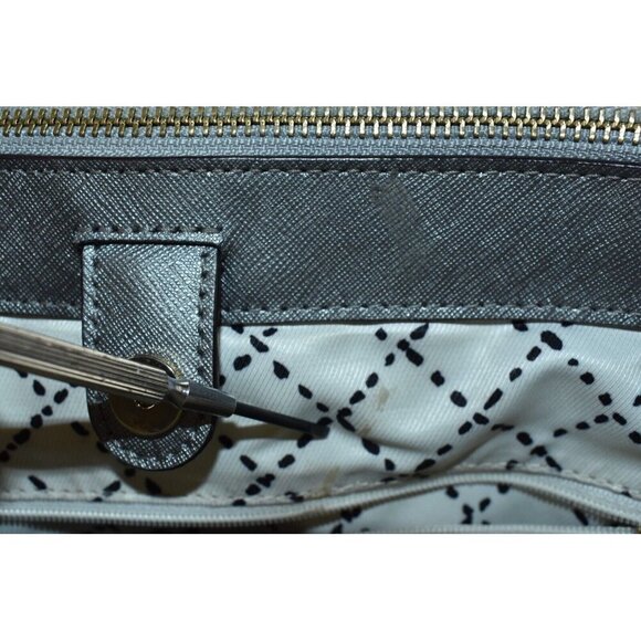 Kate Spade Newbury Lane Small Bag Anthracite Saffiano Leather Satchel Purse - Picture 9 of 15